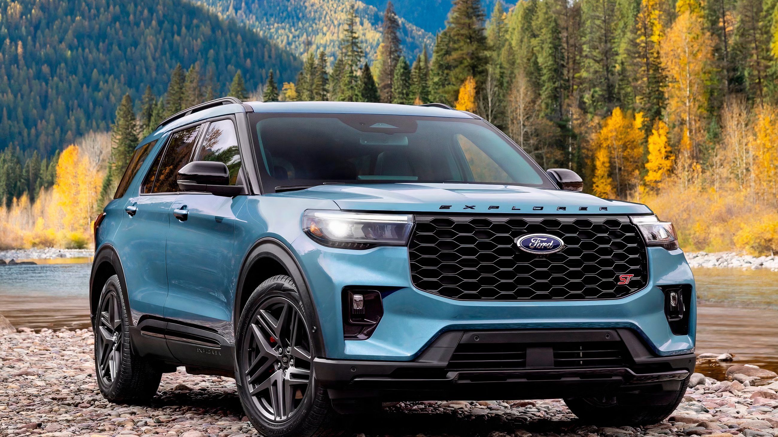 Vista exterior do primeiro trimestre do Ford Explorer Front 2025
