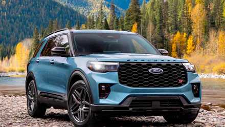 Vista exterior do primeiro trimestre do Ford Explorer Front 2025
