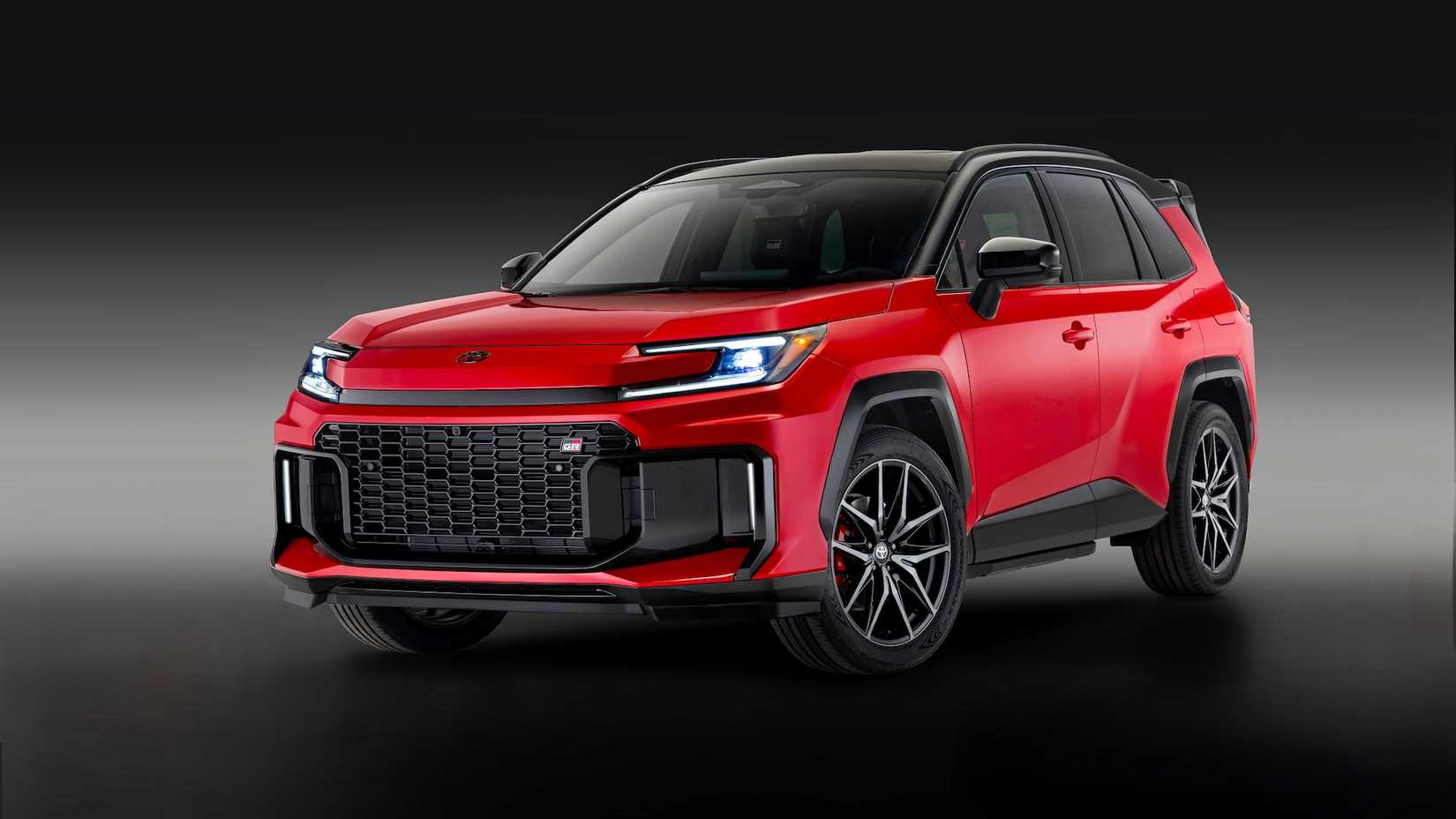 Foto frontal do Toyota RAV4 GR Sport 2026 estacionada em estúdio