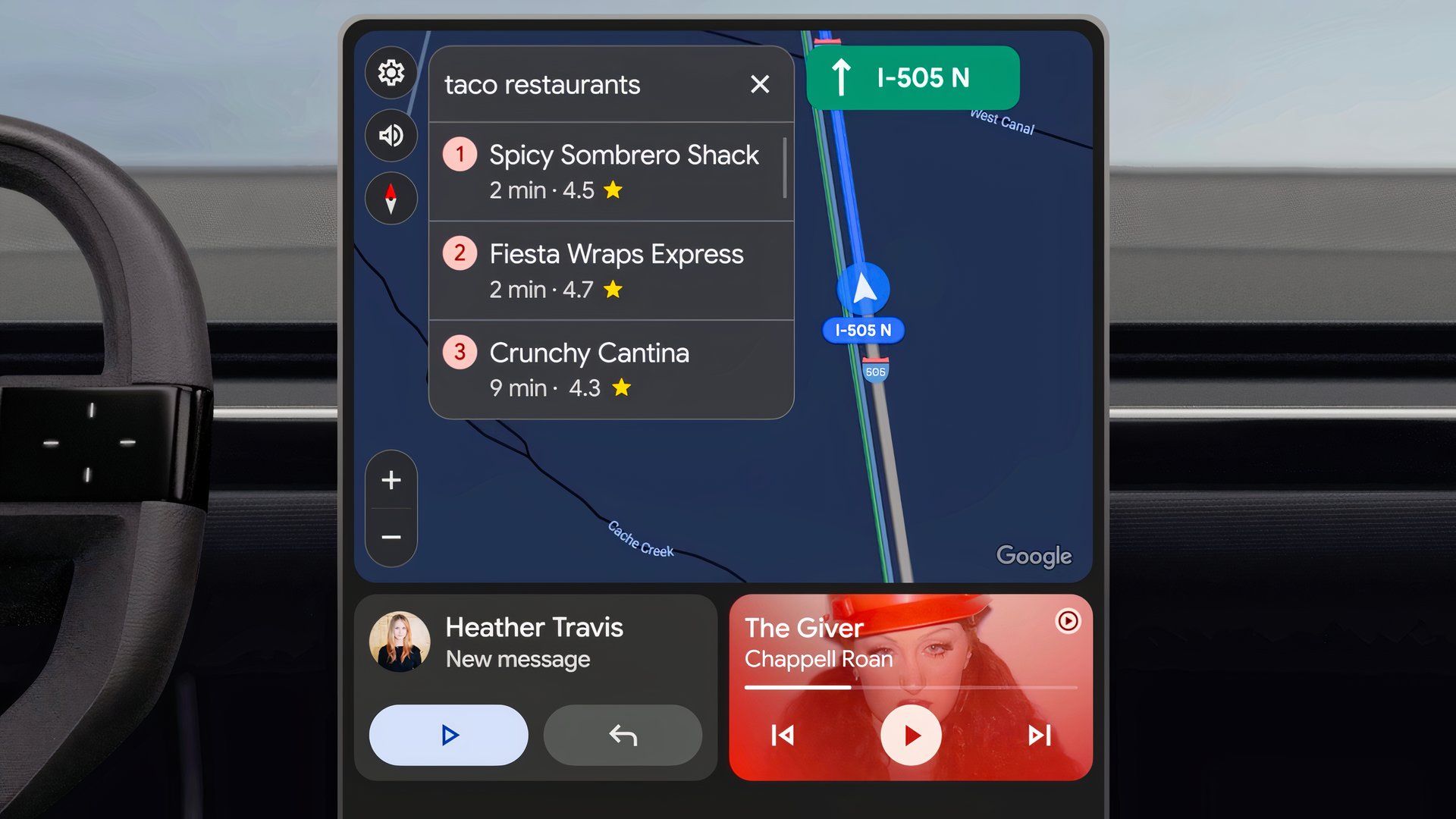 Android Auto using Gemini AI