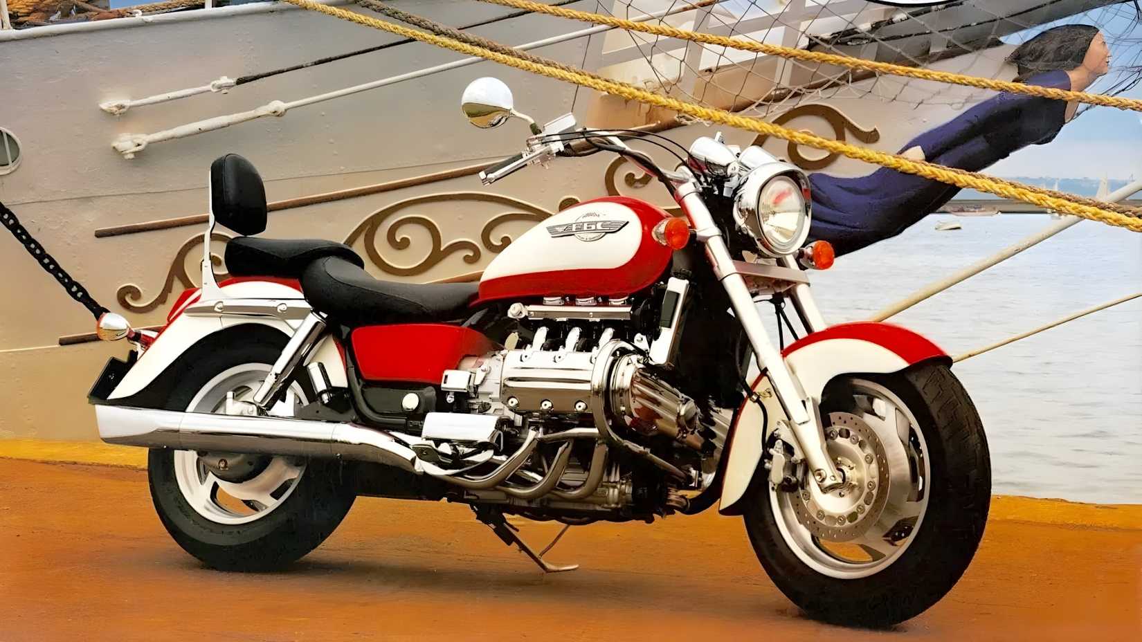 Honda F6C Valkyrie cinematic shot front third quarter view
