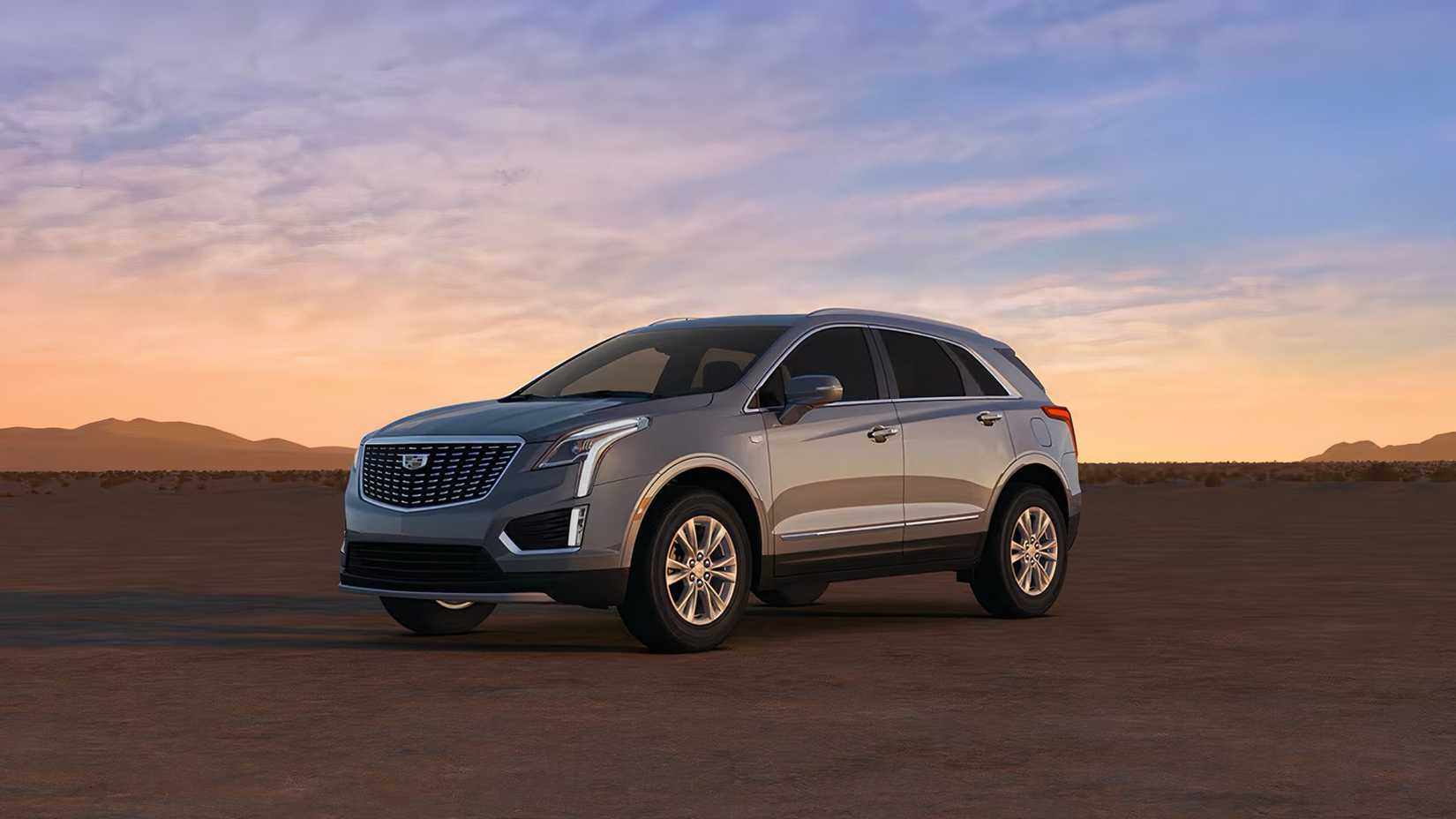 2025 Cadillac XT5 in gray parked in desert