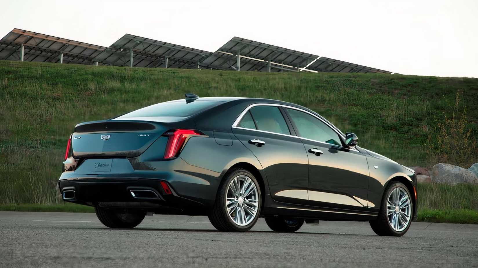 2025 Cadillac CT4 in black parked