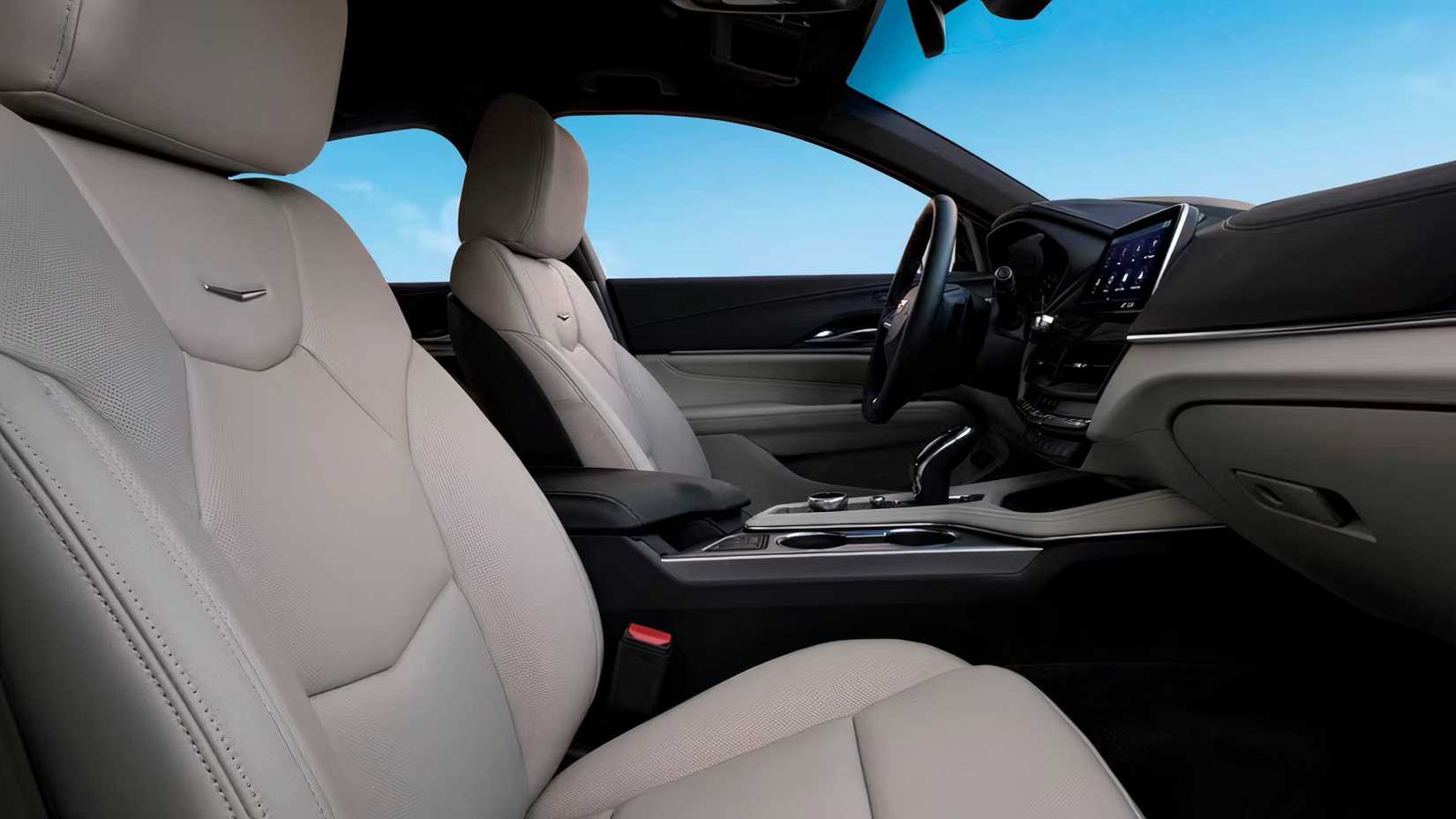 2025 Cadillac CT4 interior showing front seats