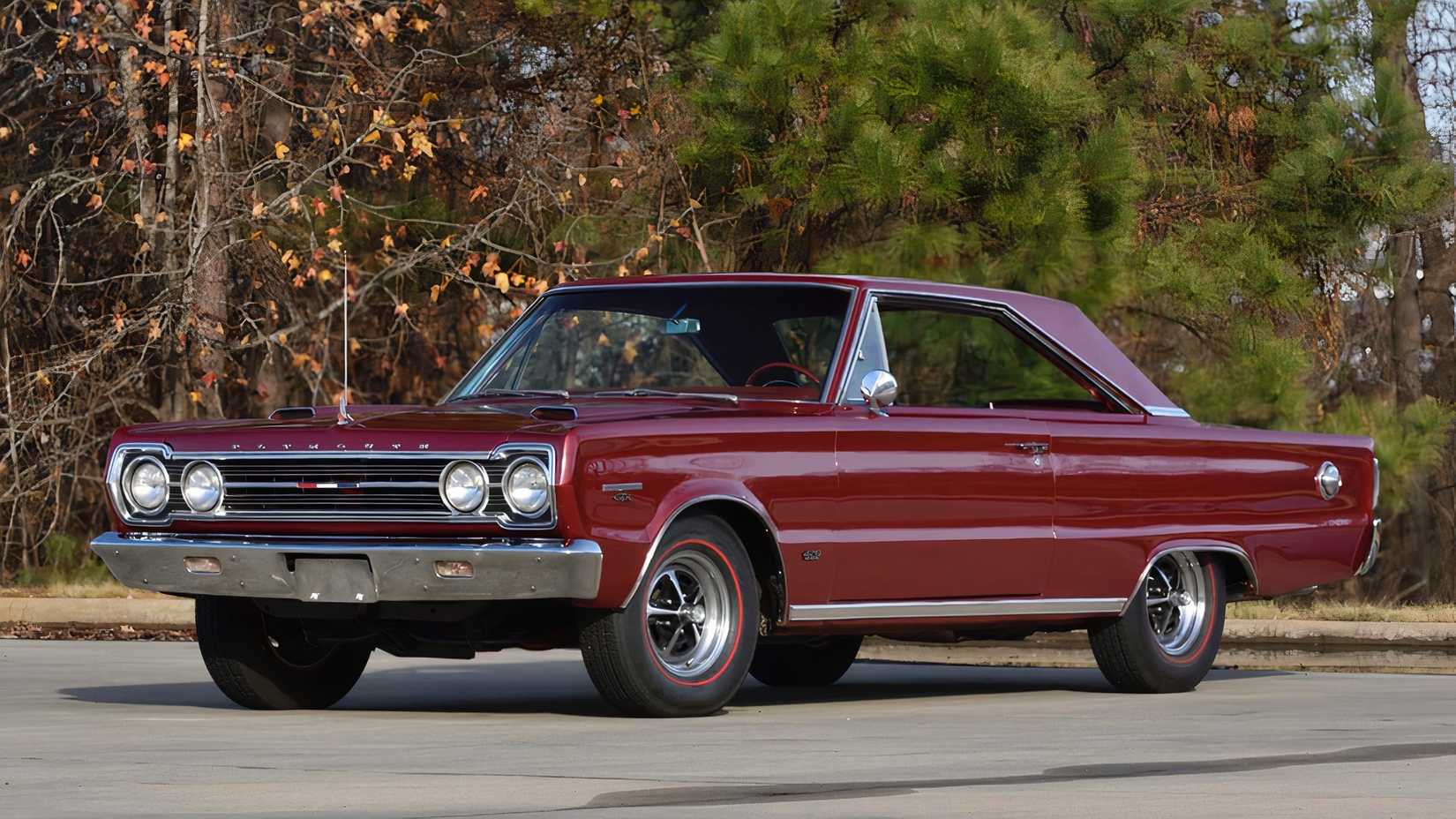 3/4 side view of 1967 Plymouth GTX