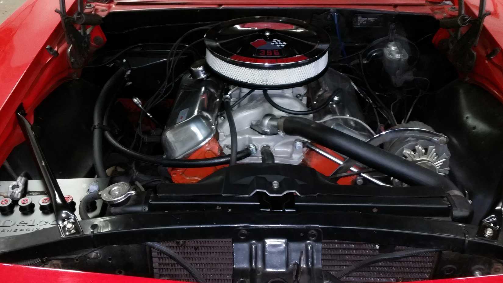 Engine of 1967 Chevrolet Camaro SS 396