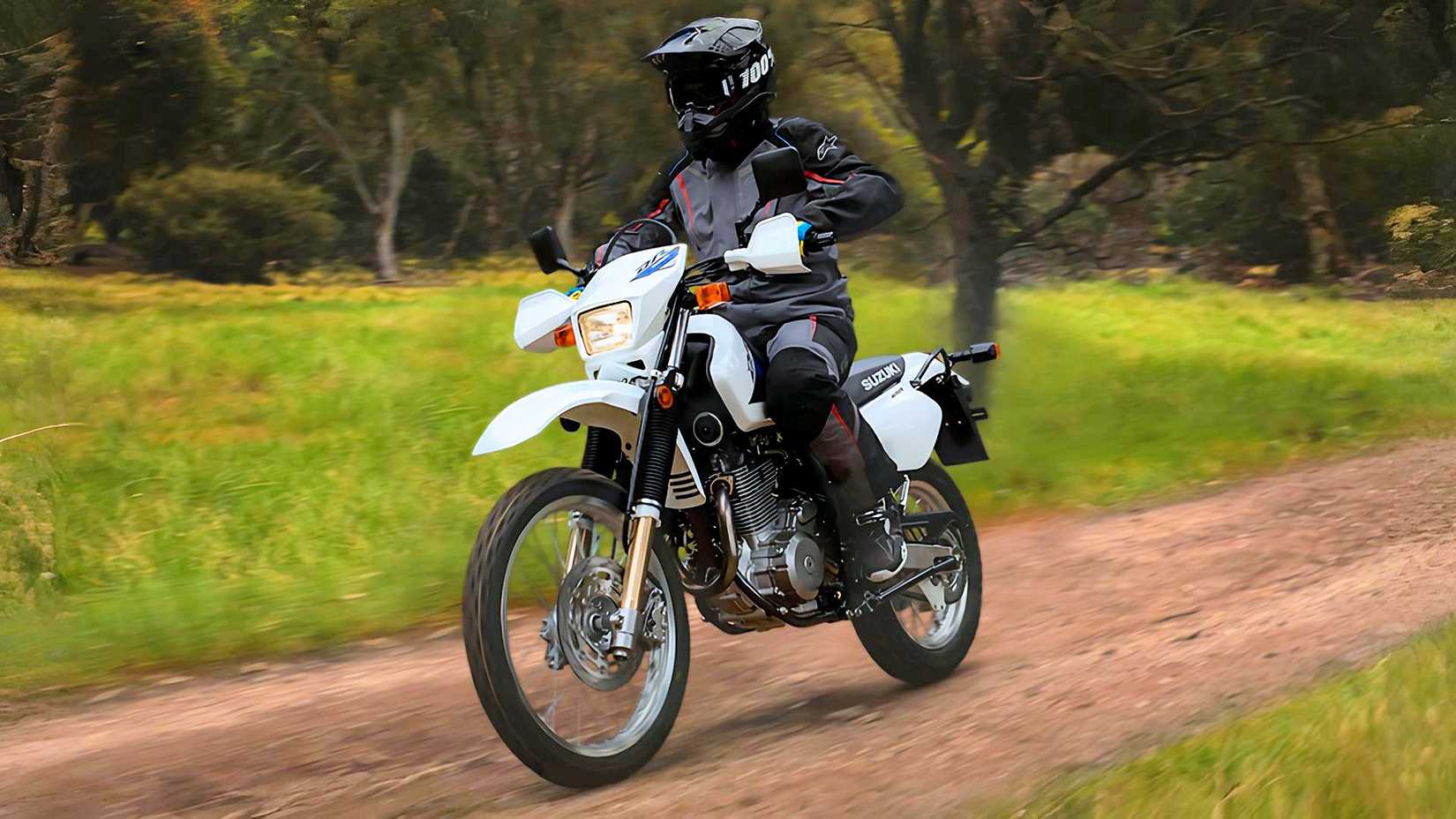 Rider on a Suzuki DR650S