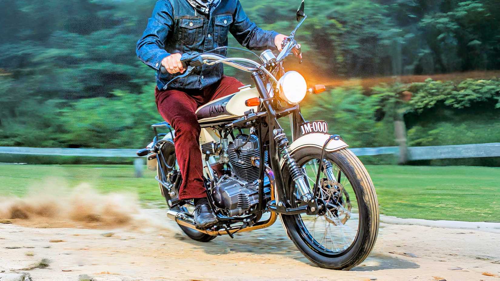 Rider on a 2025 Janus Halcyon 250