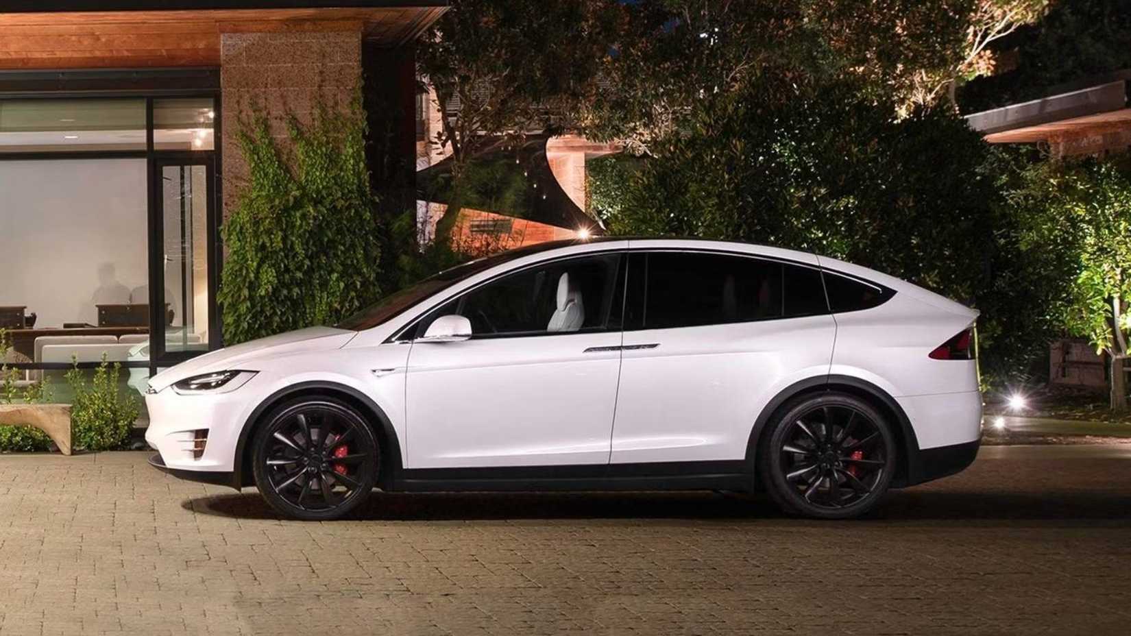2017 Tesla Model X P100D Side shot parked