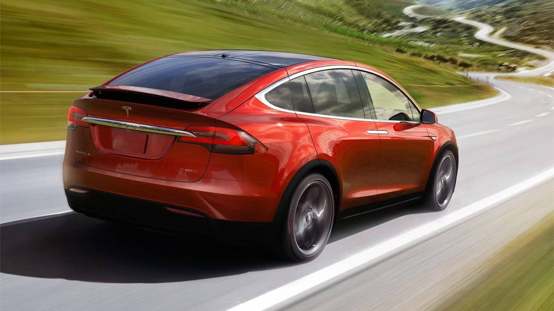 2017 Tesla Model X Rear Three Quarter Driving