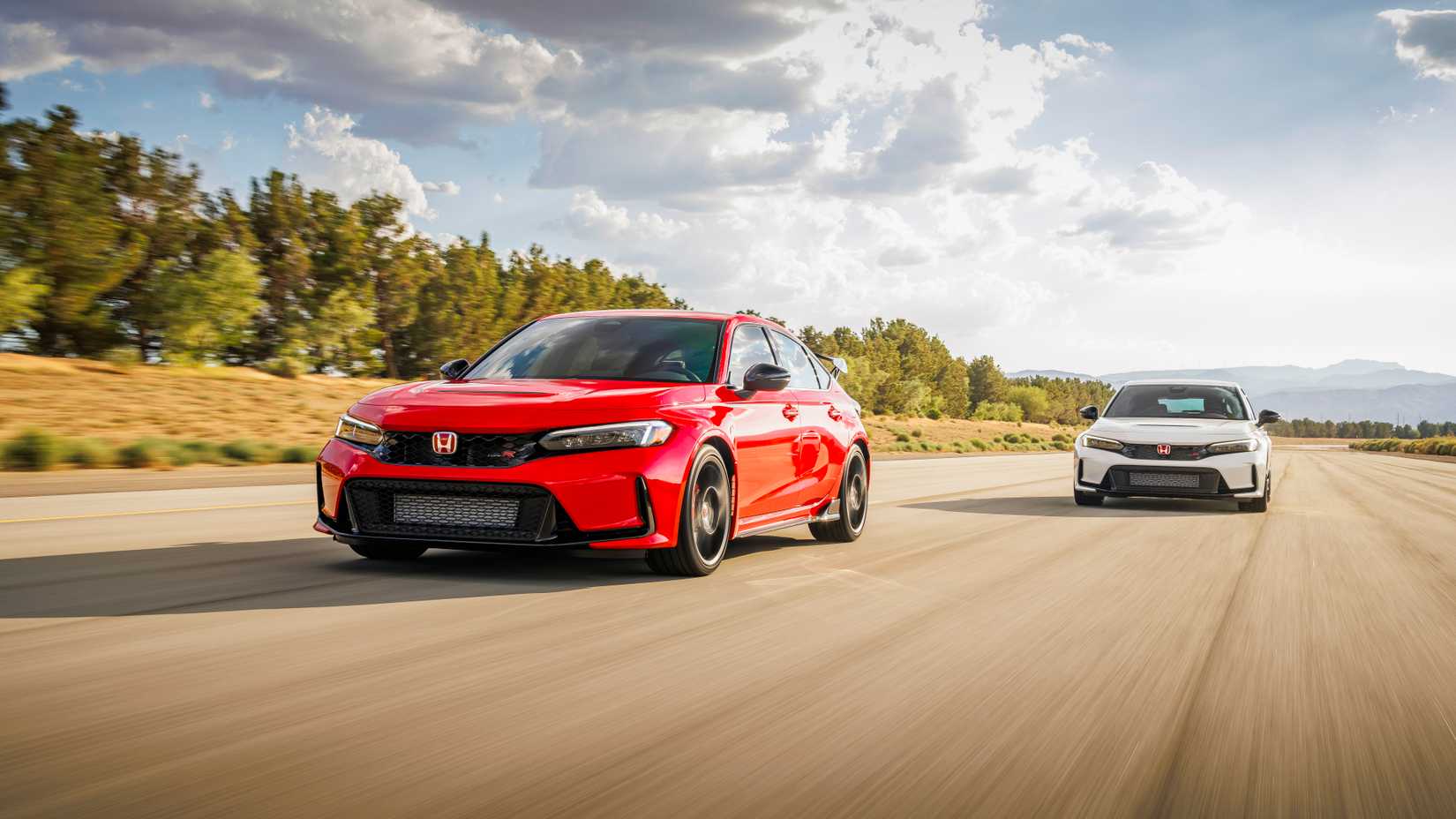 2023 Honda Civic Type R glory shot two cars