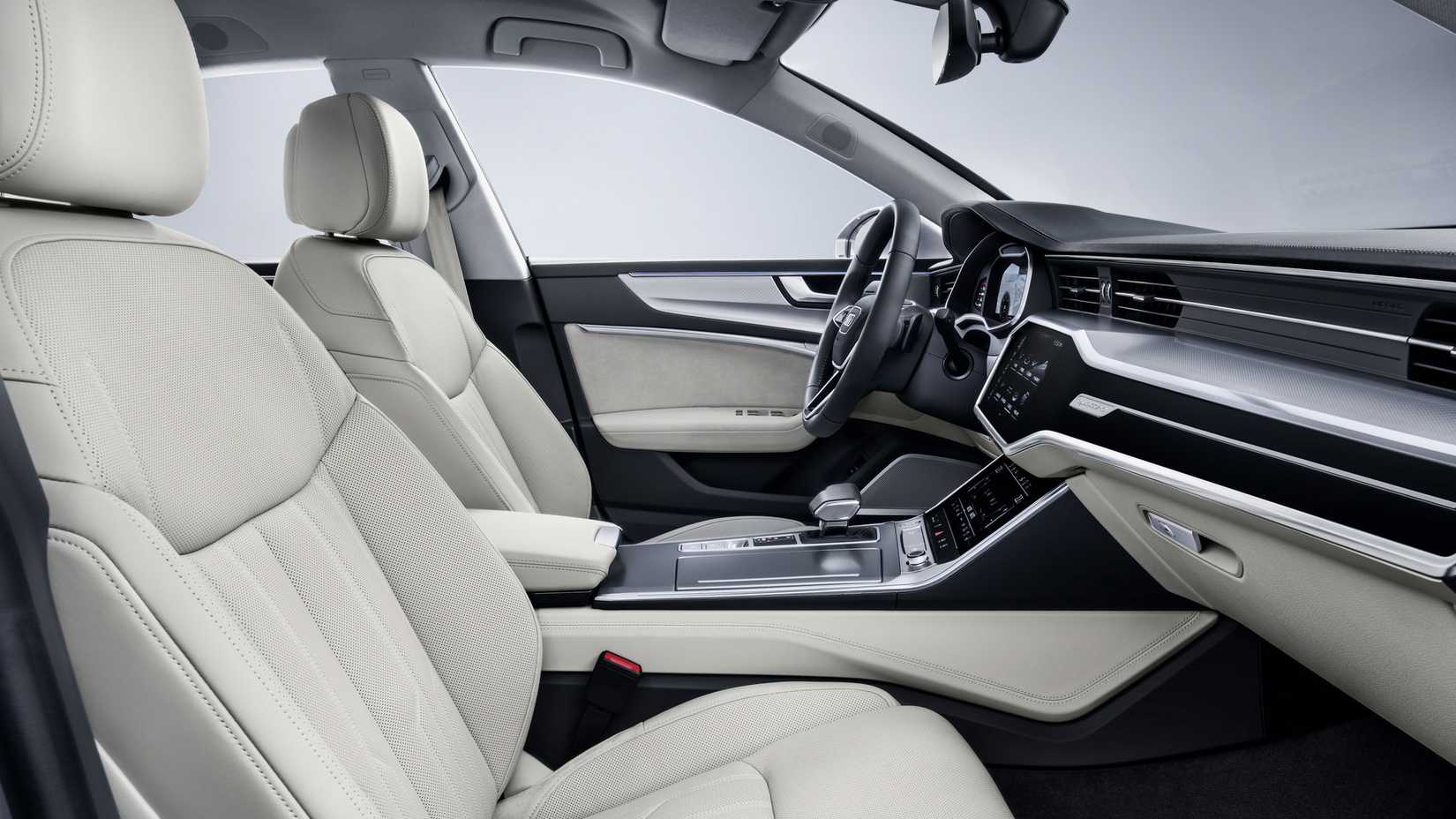 2025 Audi A7 interior shot showing front seats