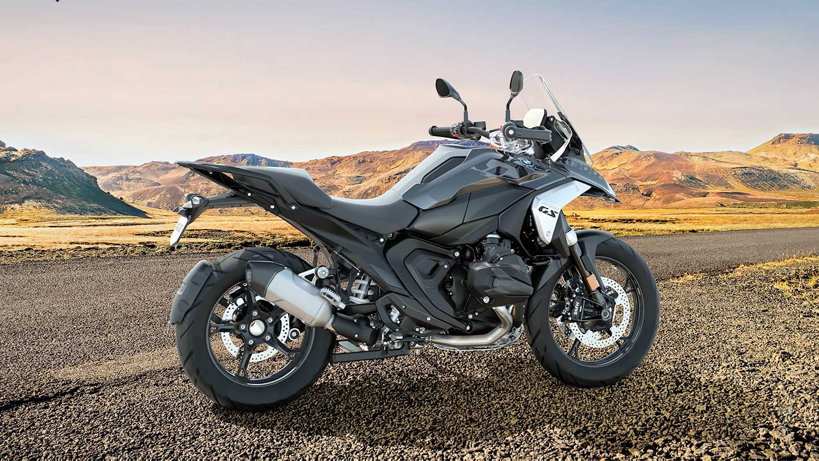 2025 BMW R 1300 GS Triple Black static rear quarter shot