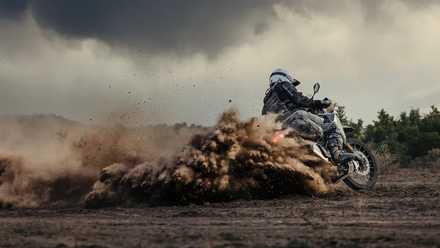 2025 CFMoto Ibex 450 Sliding In The Dirt