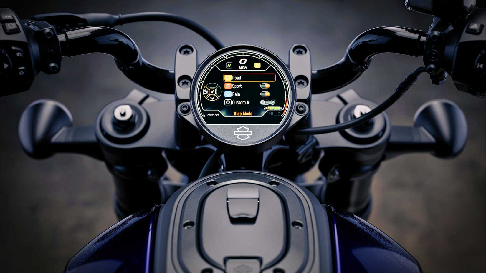 2025 Harley-Davidson Sportster S cockpit close-up detail