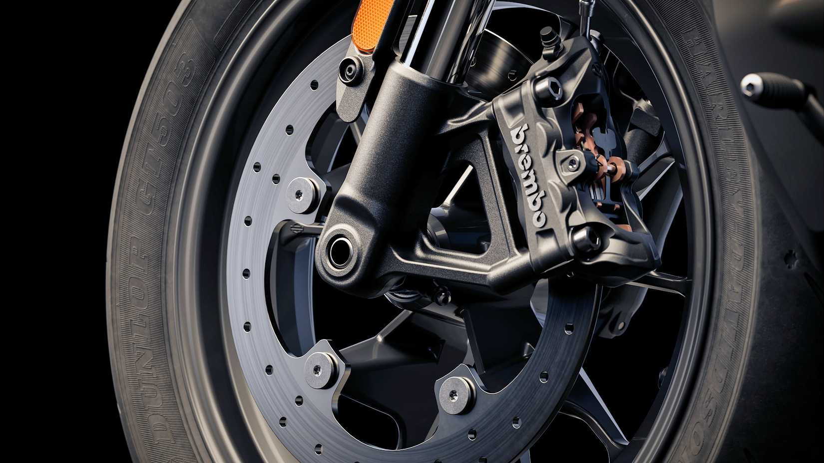 2025 Harley-Davidson Sportster S front brake close-up detail