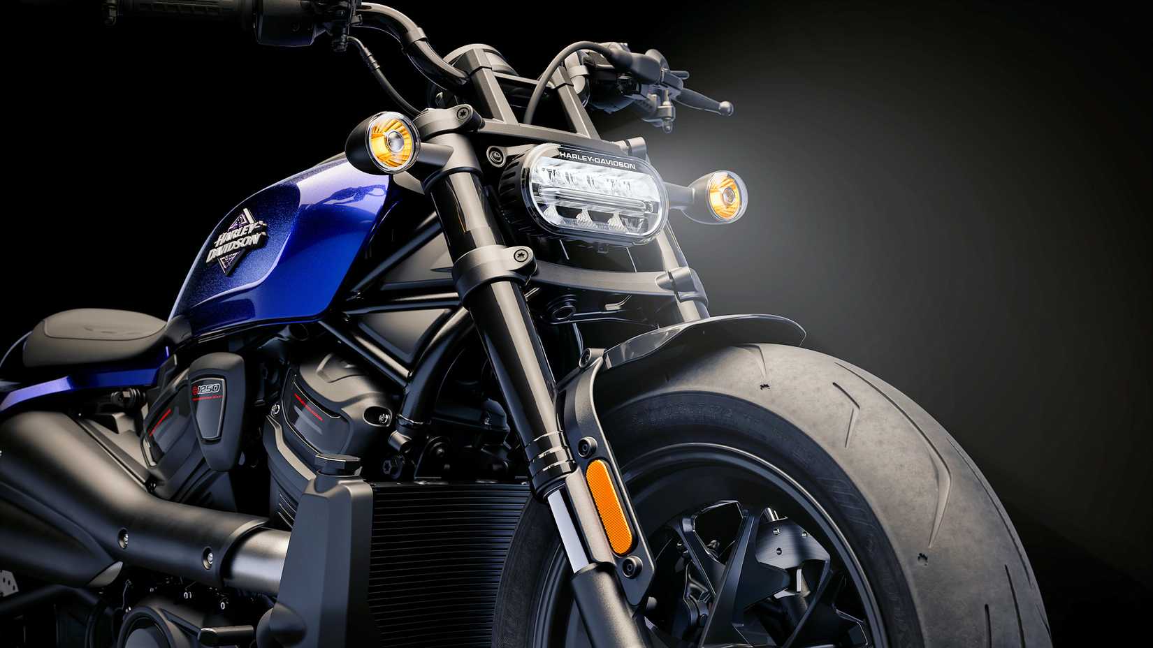 2025 Harley-Davidson Sportster S front quarter close-up detail