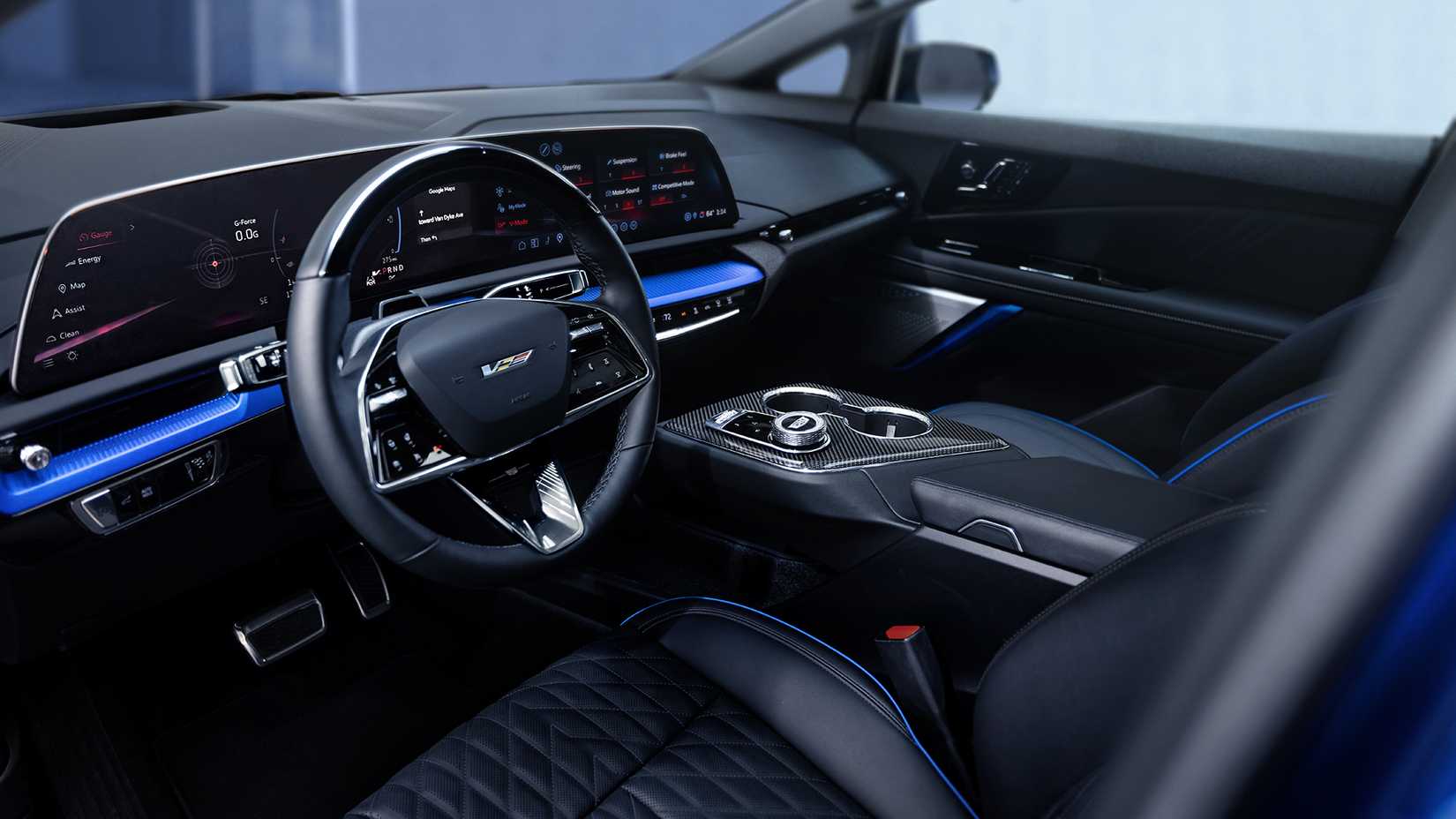 Interior do Cadillac Optiq-V 2026