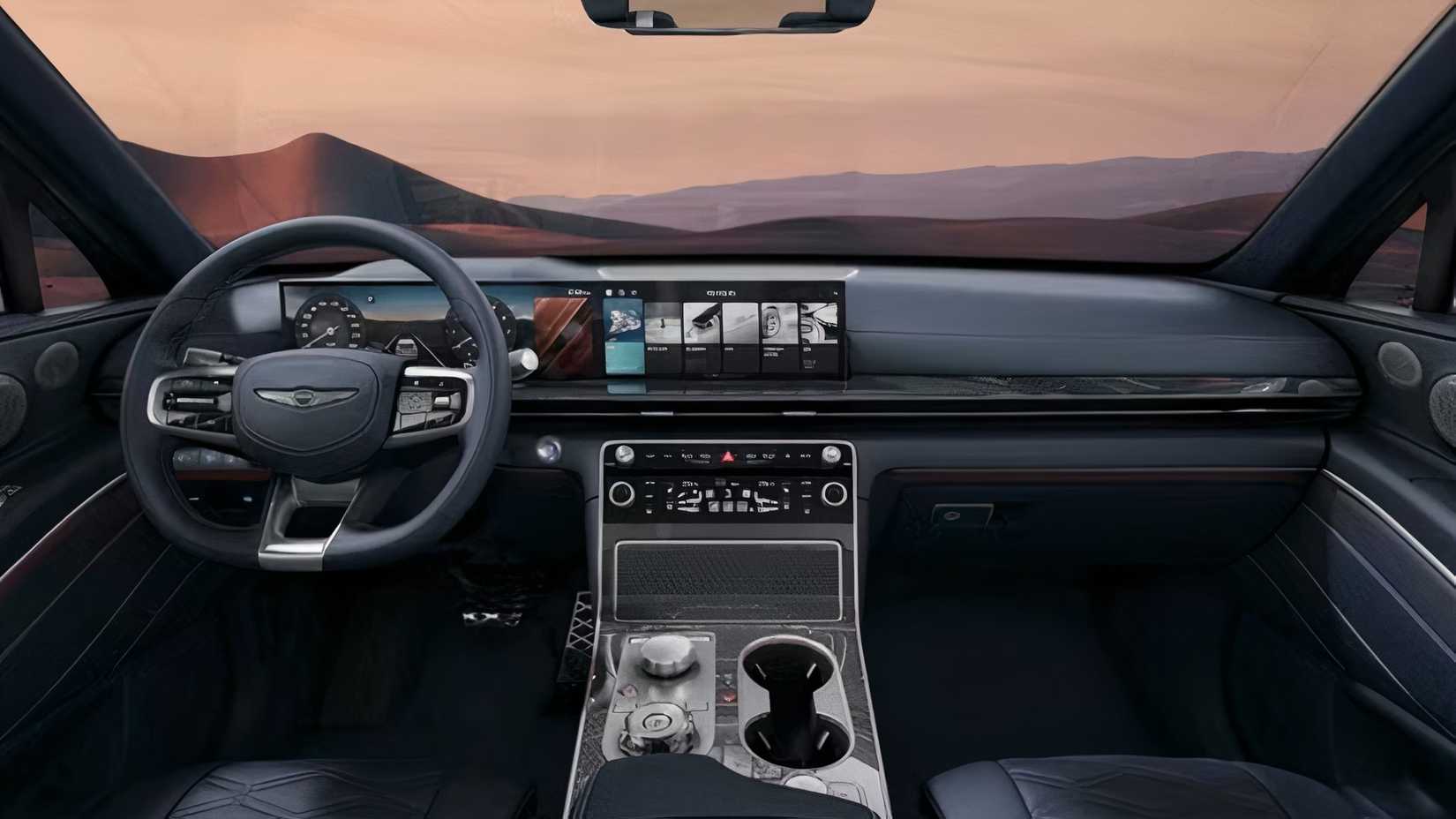 2025 Genesis GV80 interior showing front cabin