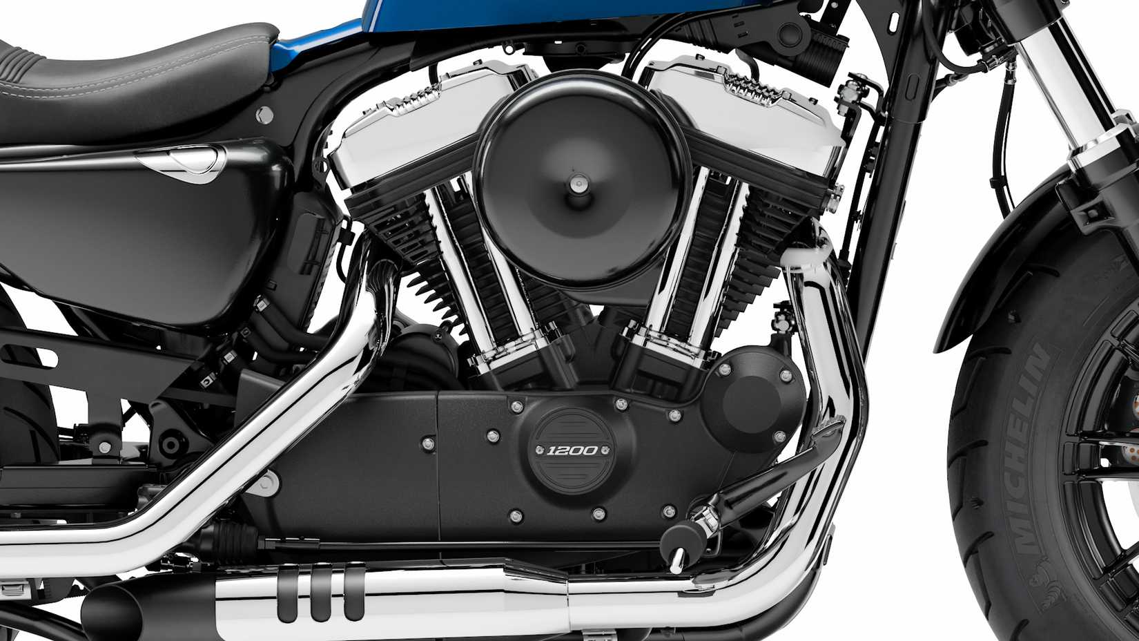 Evolution 1200 in a 2022 Harley-Davidson Forty-Eight engine close-up detail