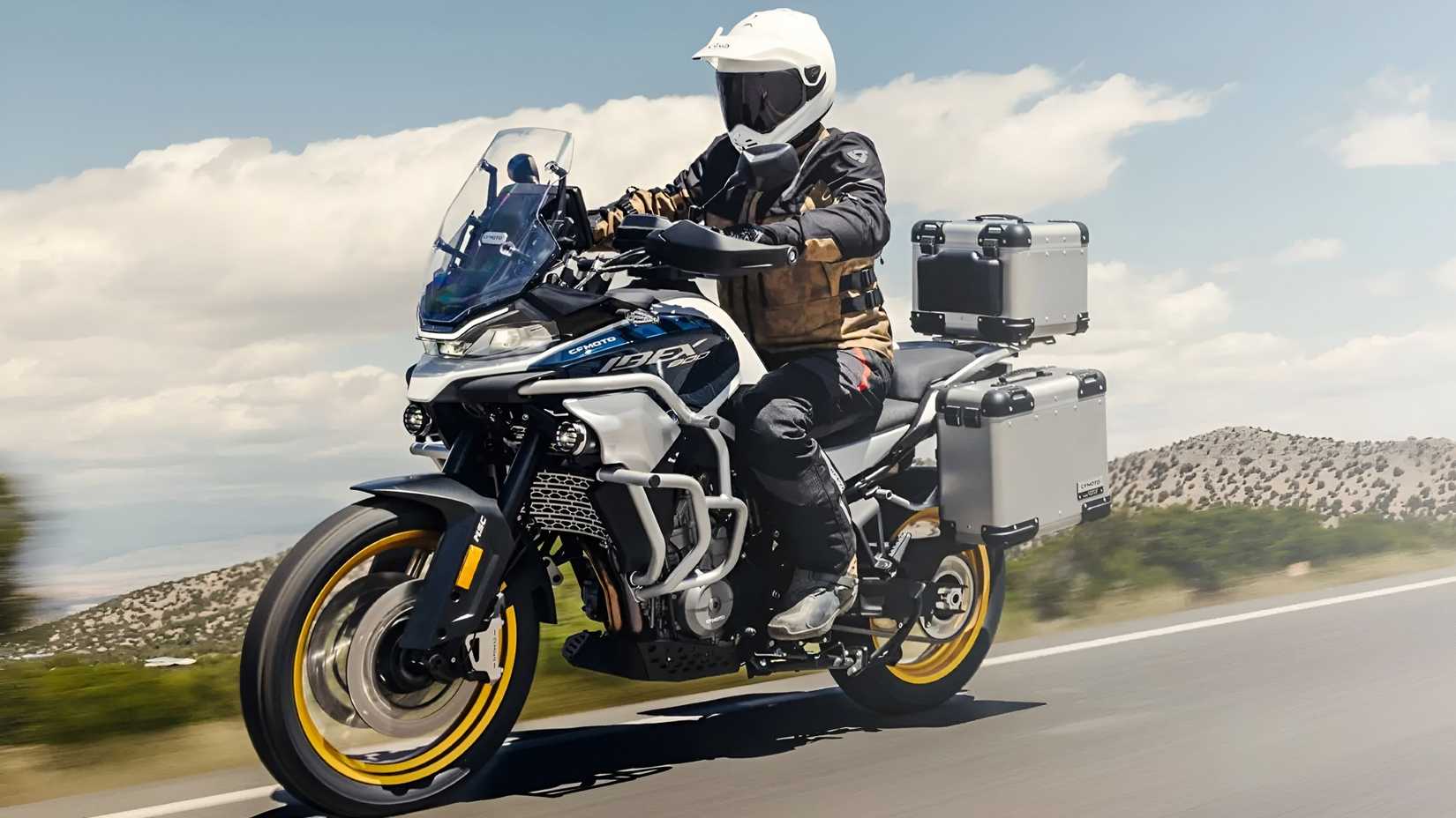2025 CFMoto Ibex 800 E touring ready on the road