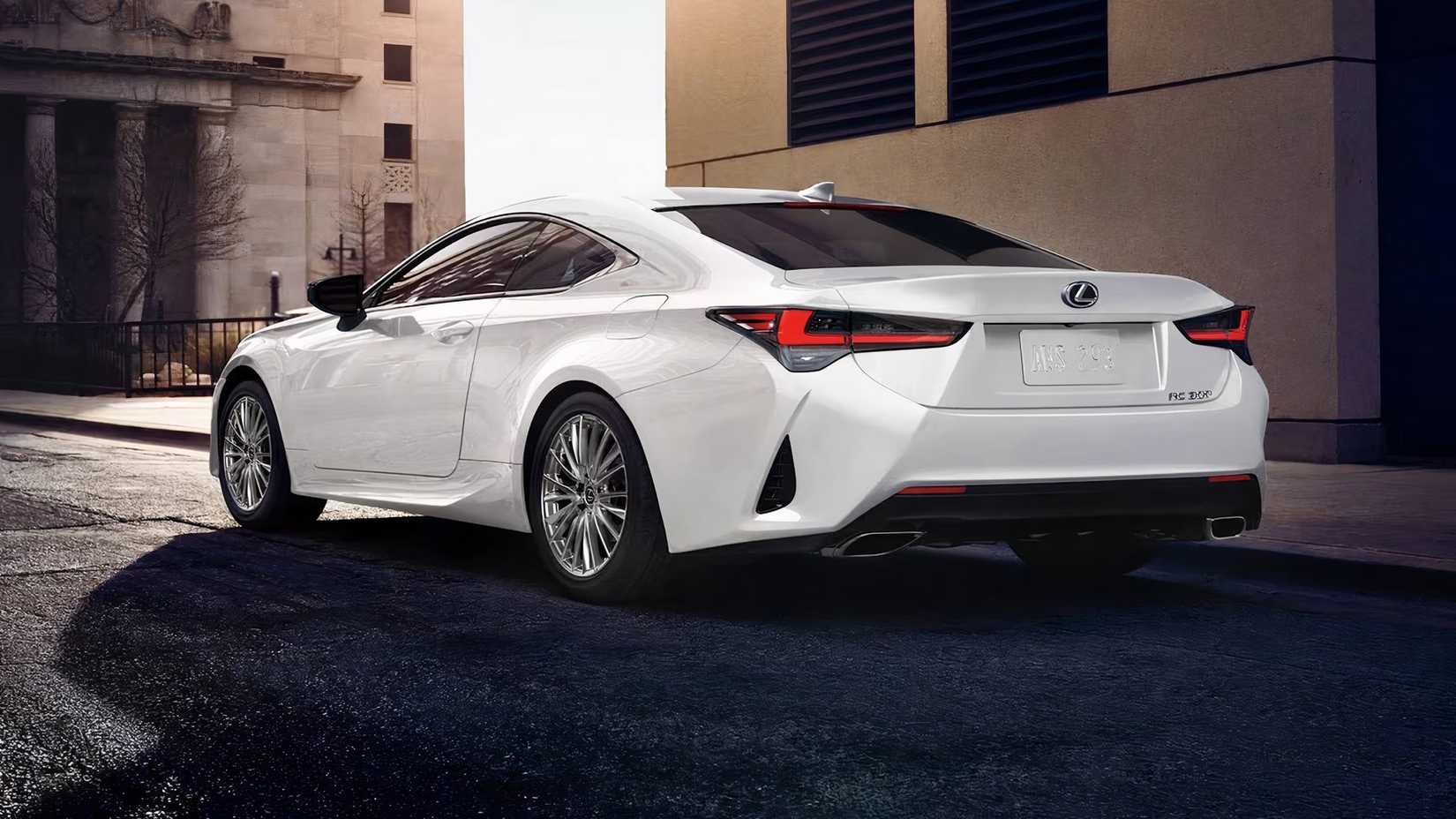 2025 Lexus RC 300 in white parked on road