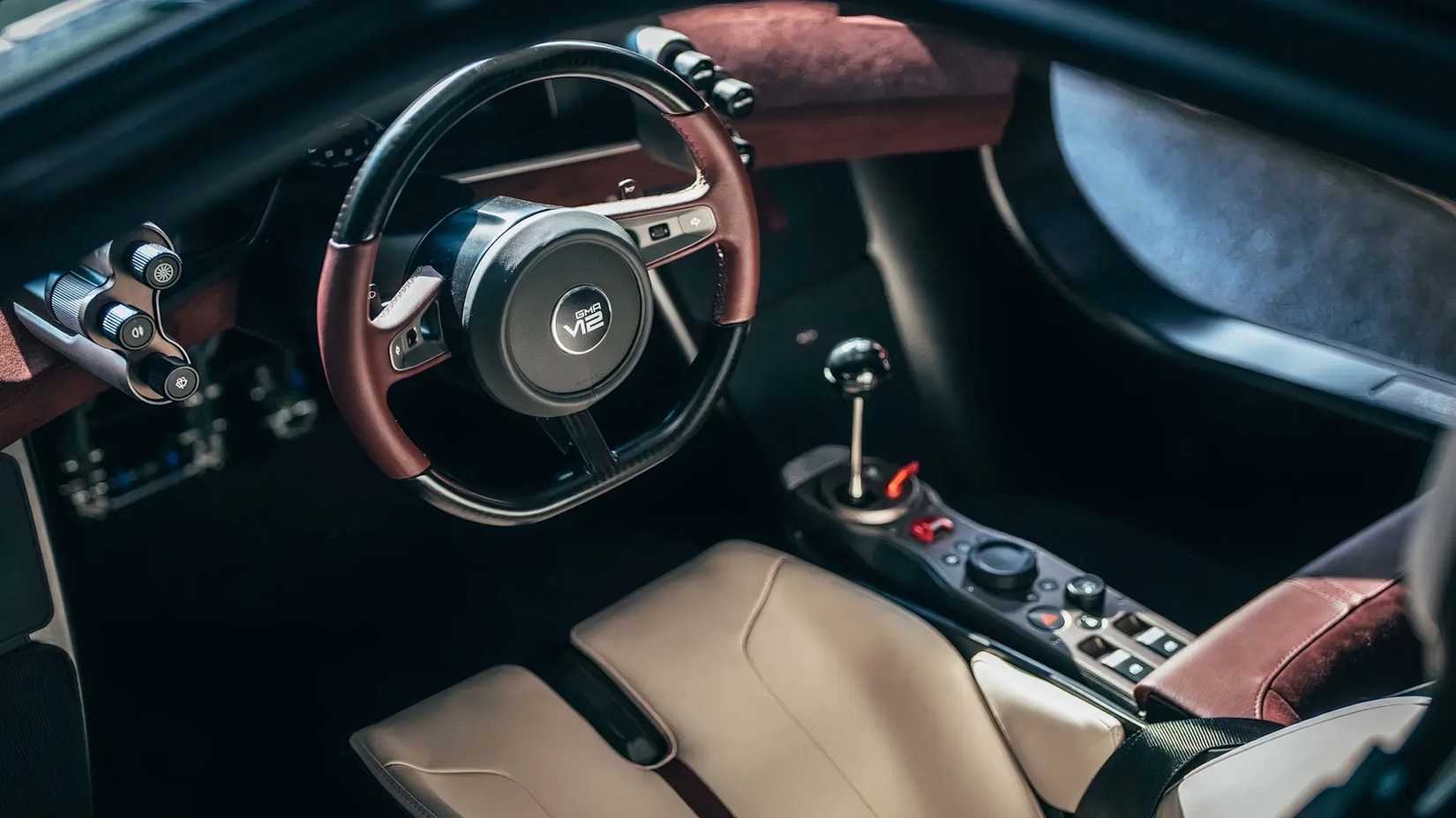 Gordon Murray Automotive T.50 interior showing seat and controls