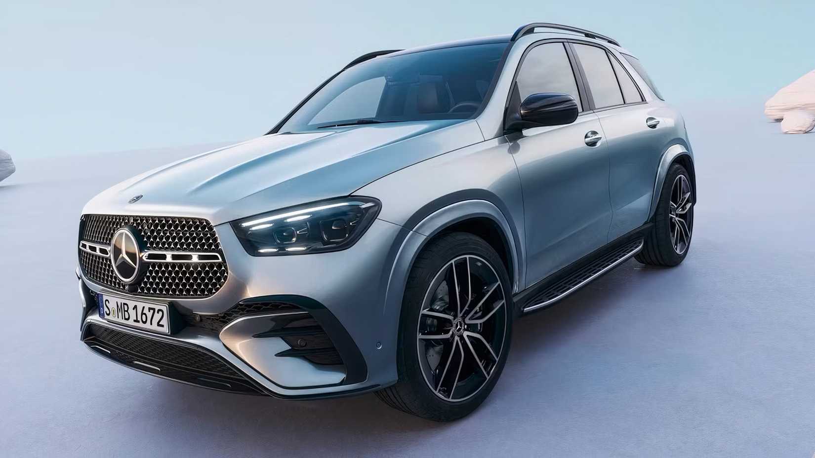 2025 Mercedes-Benz GLE Class SUV in silver parked