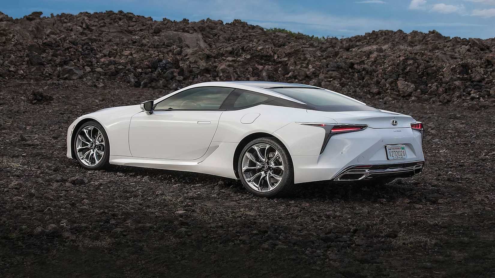 2018 Lexus LC 500 Parked Off-Road in White
