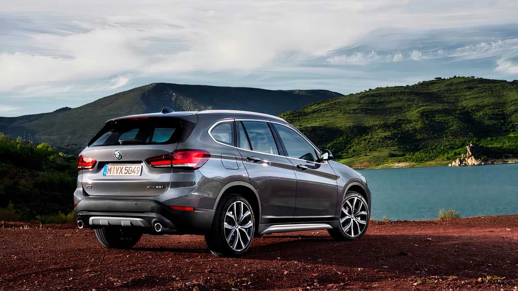 2022 BMW X1 in gray parked off-road