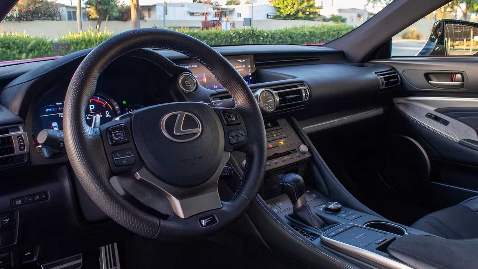 2024 Lexus RC F interior showing front cabin