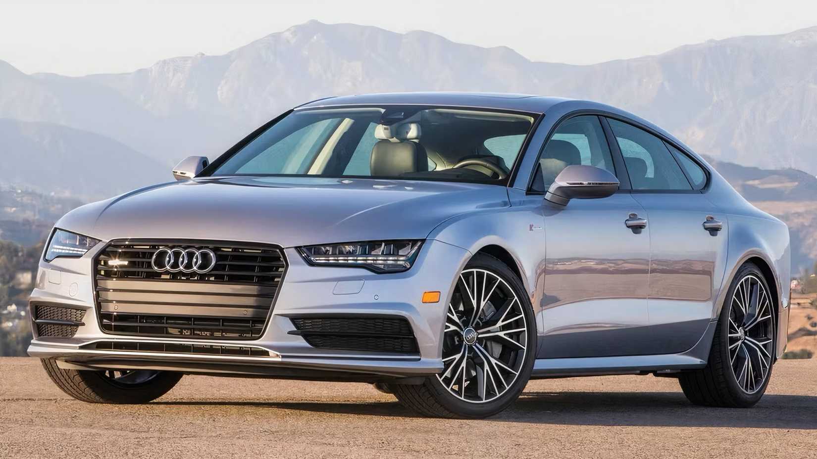 2017 Audi A7 Sportback in silver parked