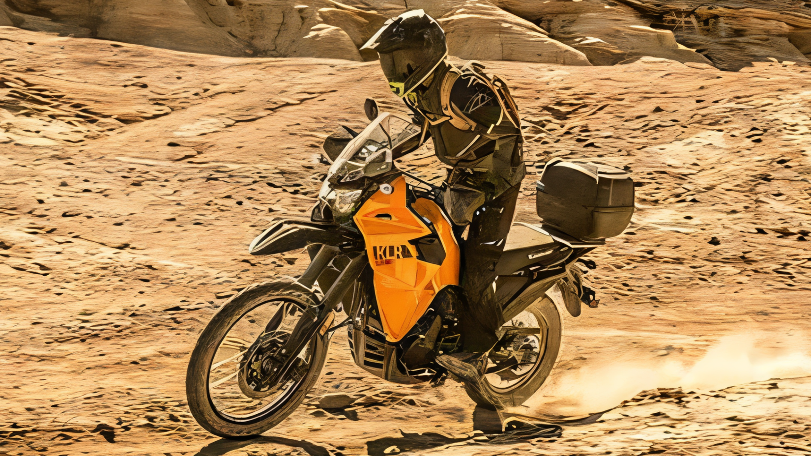 Kawasaki KLR650 off-roading hd wallpaper