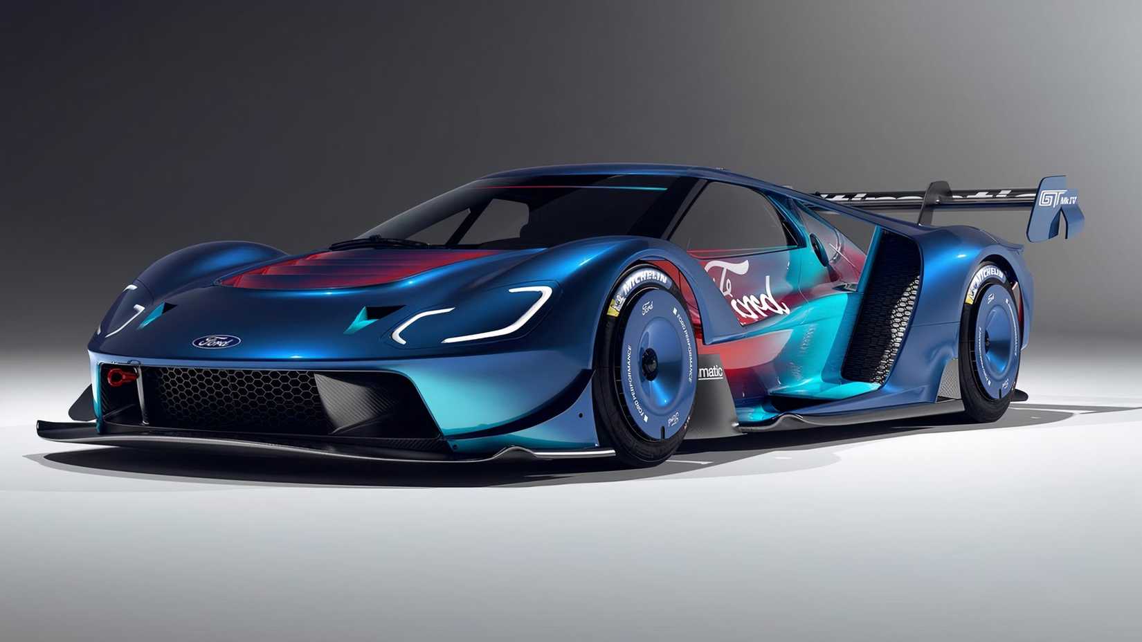 3/4 side view of 2023 Ford GT Mk IV