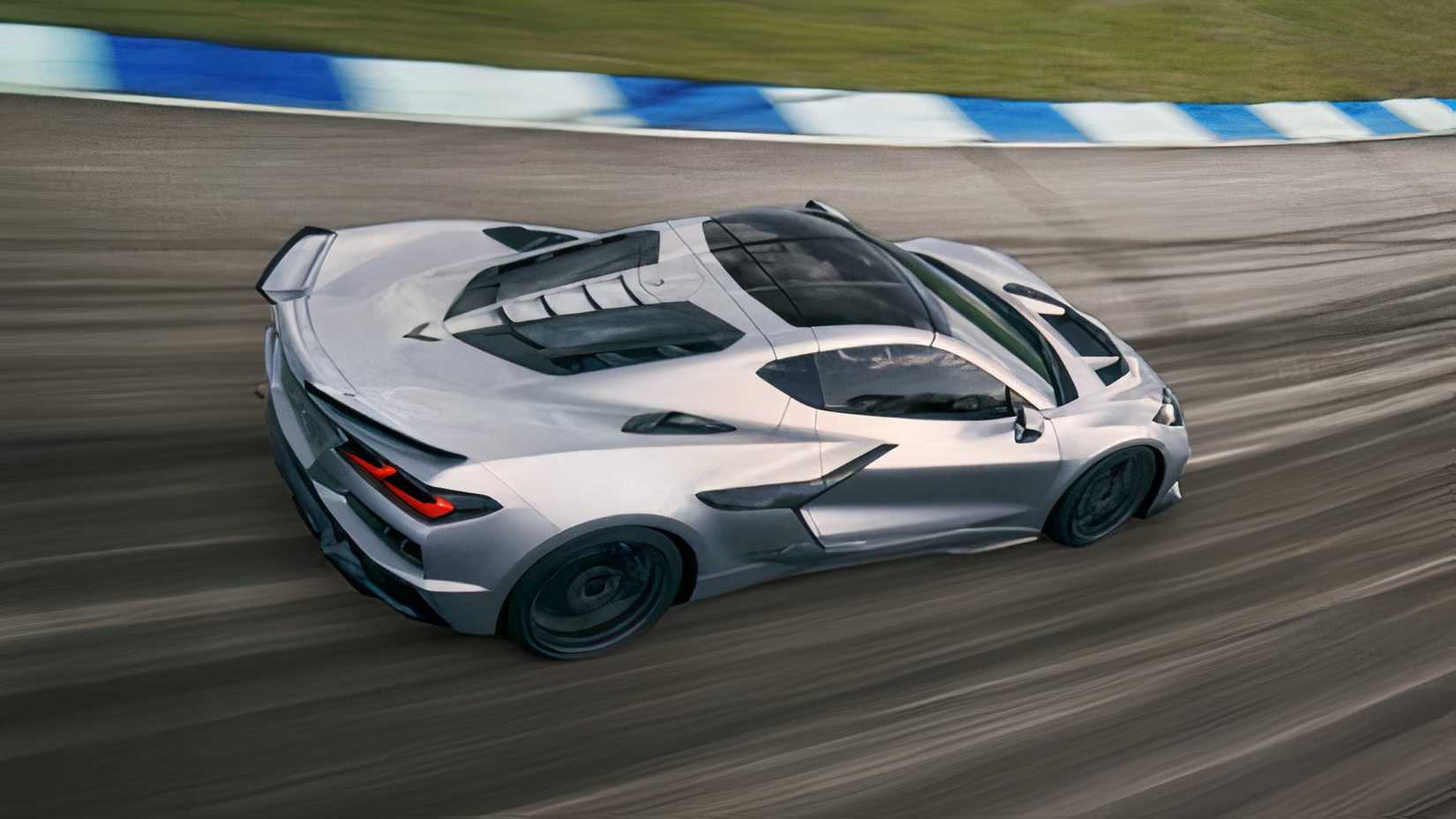 Top view of 2026 Chevrolet Corvette ZR1X at the track