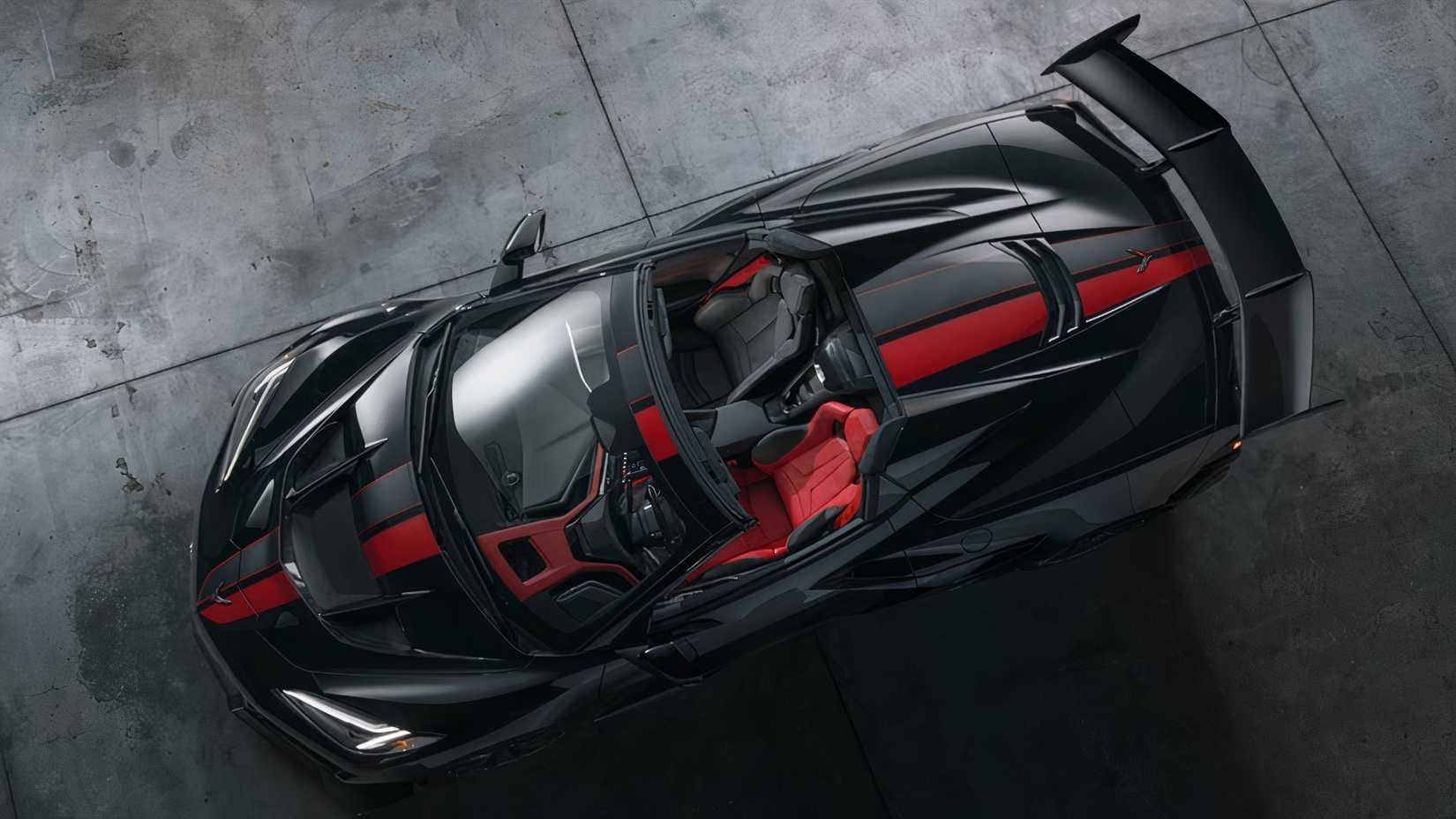 Top view of  Black 2026 Chevrolet Corvette ZR1X