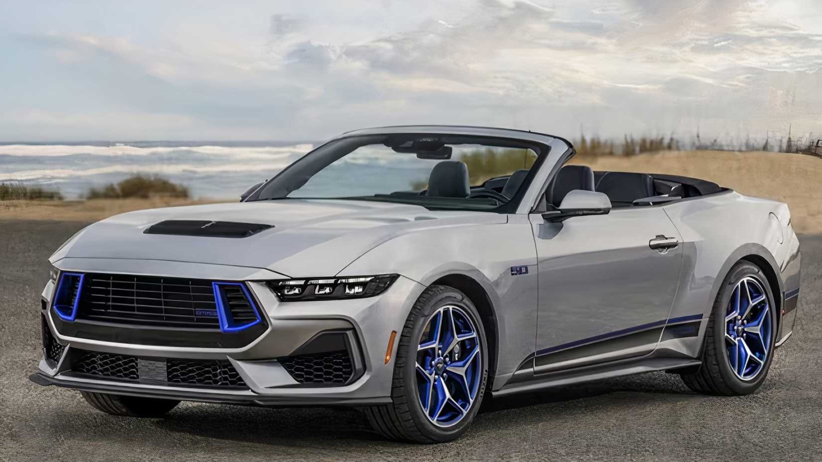 3/4 side view of 2025 Ford Mustang GT Convertible