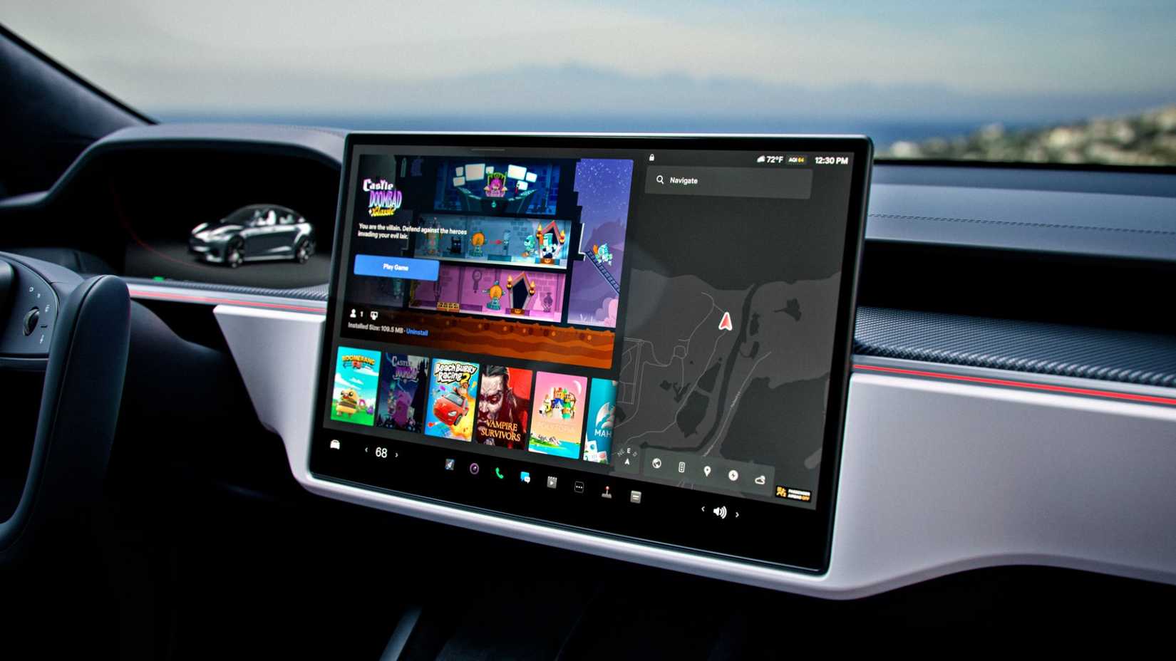 Tesla Model S screen