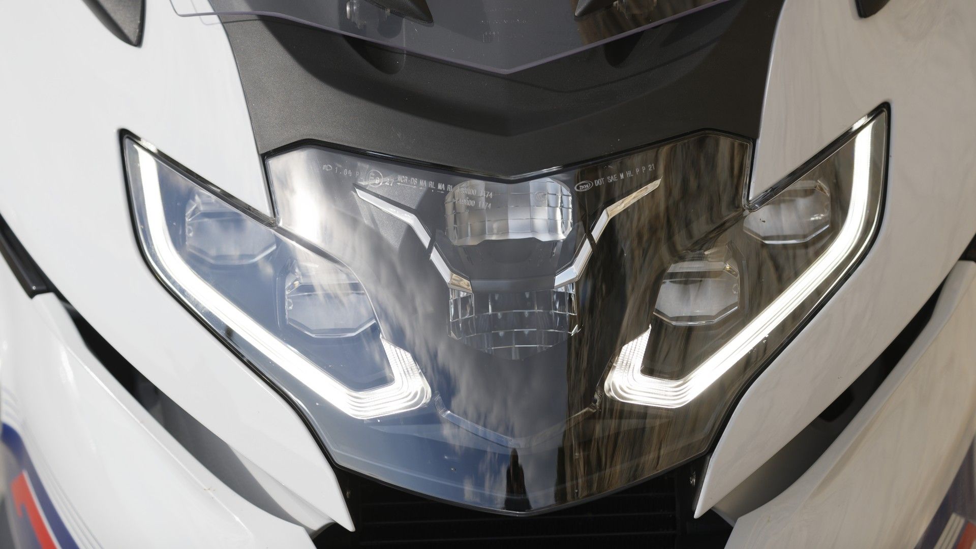 2025 BMW K 1600 GT adaptive headlamp close-up shot
