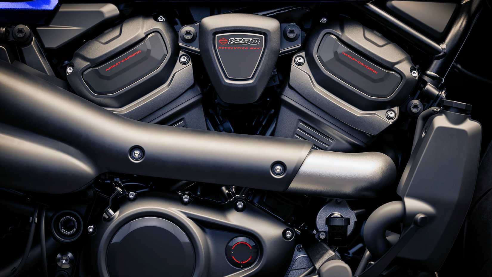 RevolutionMax 1250 em detalhe de close-up do motor Harley-Davidson Sportster S 2025