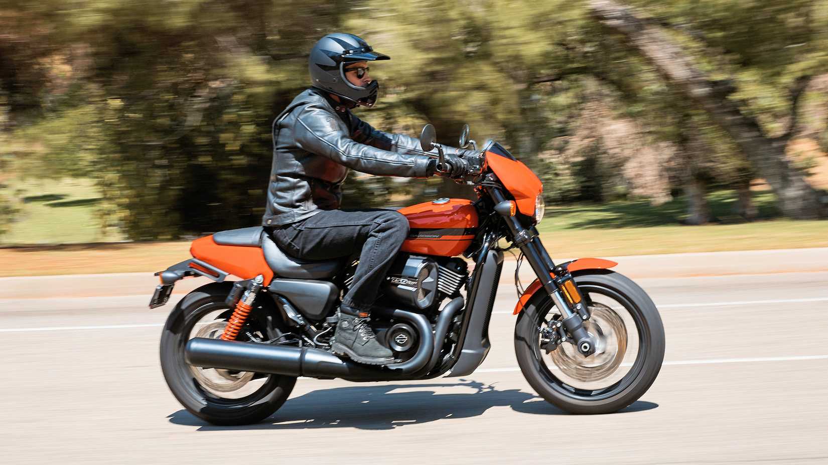 Rider on a 2020 Harley-Davidson Street Rod
