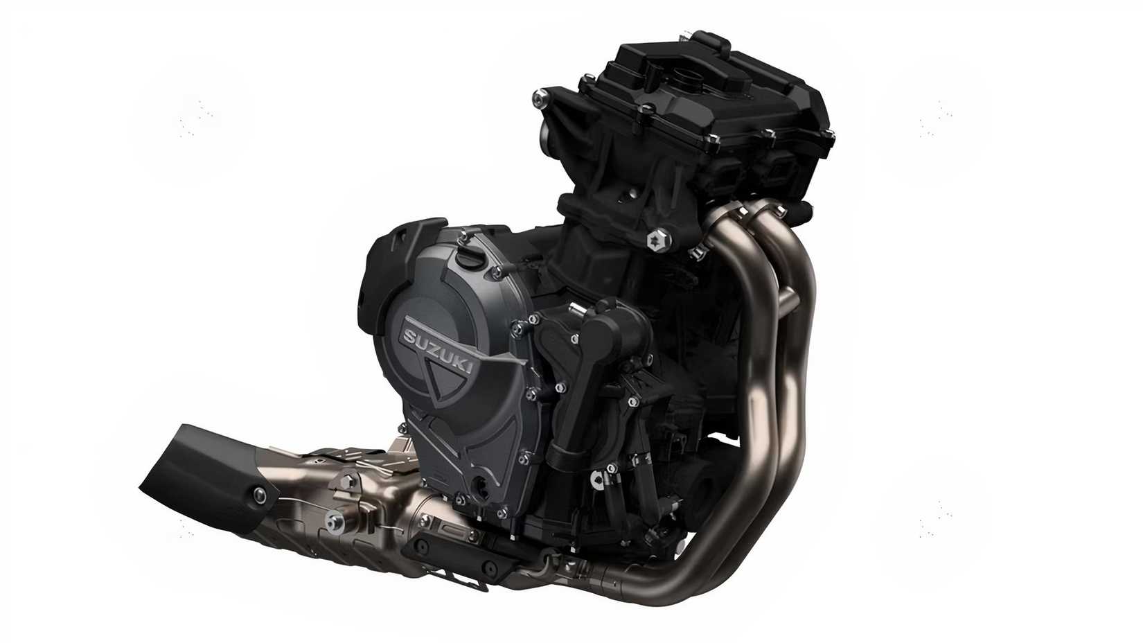 Foto do motor duplo paralelo Suzuki GSX-8S