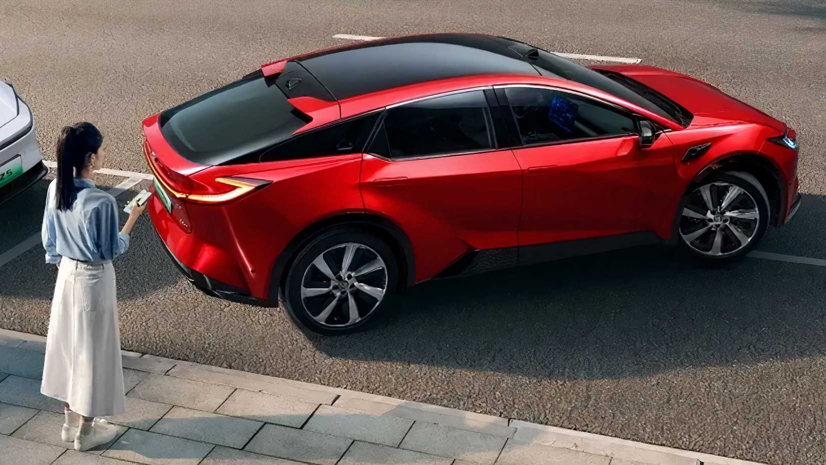 Toyota bZ5 Rear Three-Quarter