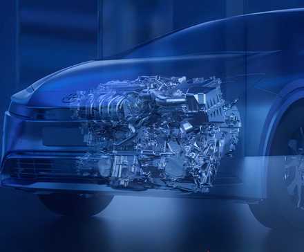 Vista Interna do Sistema Híbrido Toyota THS 03