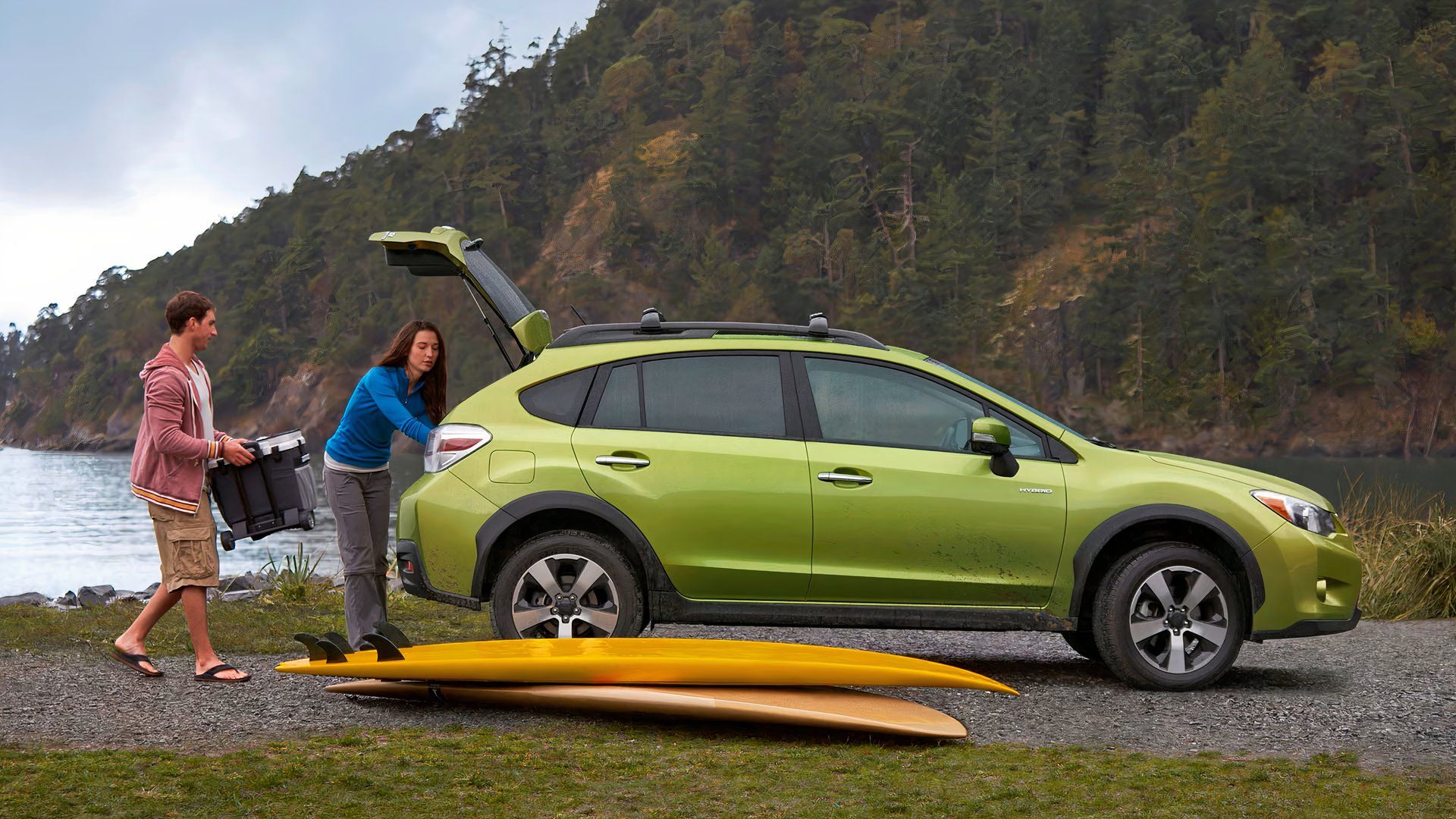 green 2015 Subaru XV Crosstrek Hybrid