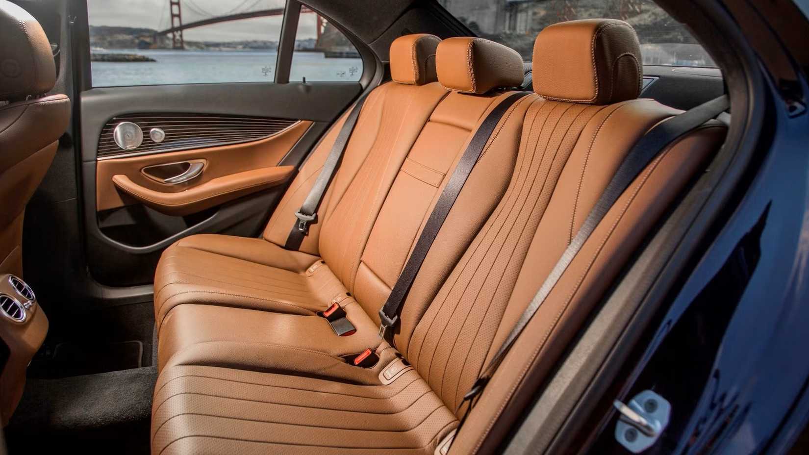 Interior shot of a 2020 Mercedes E-Class Sedan rear seats