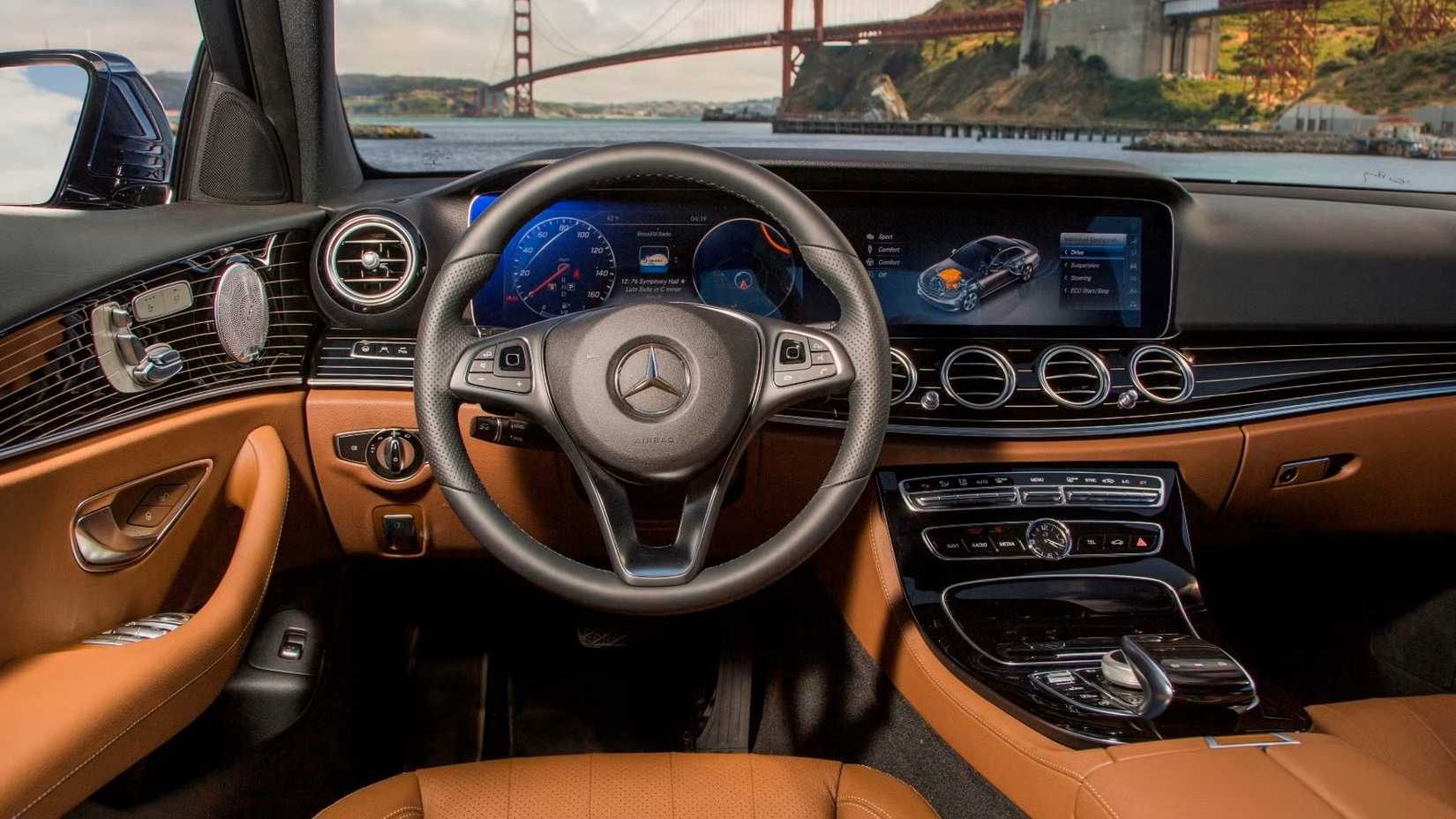 Interior shot of a 2020 Mercedes E-Class Sedan front dash