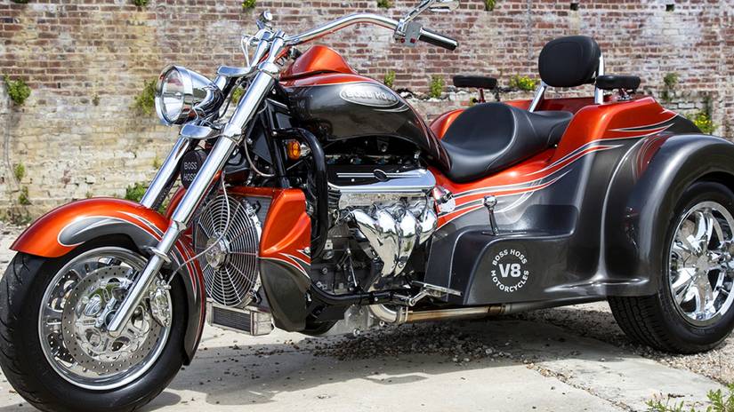 BossHoss Coupe Trike front third quarter view