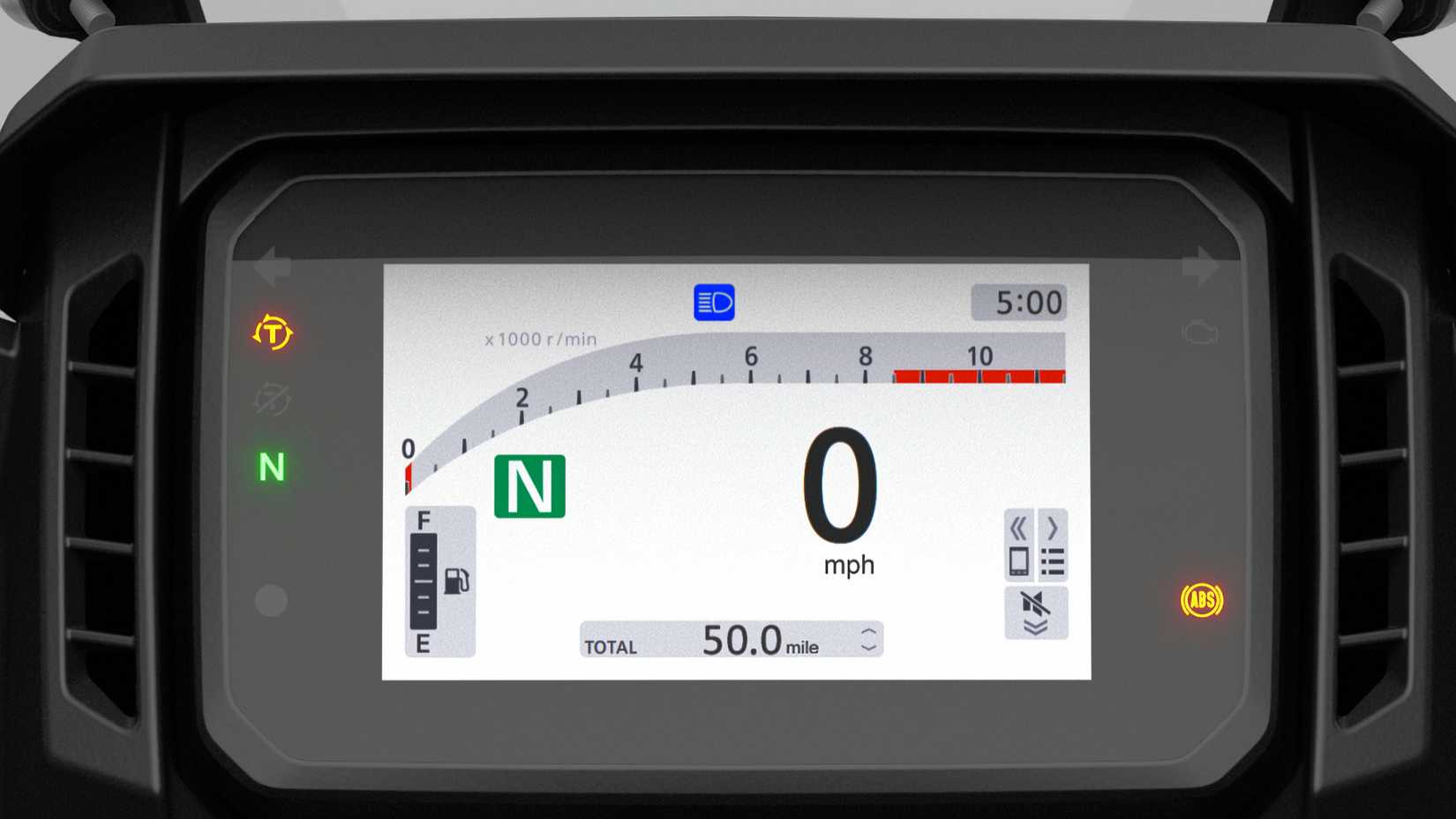 2025 Honda NX500 instrument panel close-up detail