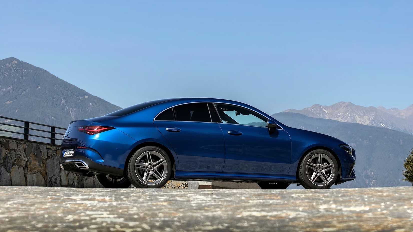 2025 Mercedes-Benz CLA side shot parked on the road